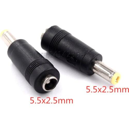 Connector For Dc Power Adapter Connector Plug Conversion Head Jack Female Socket 5.5*2.5mm Turn To Male 5.5*2.5mm