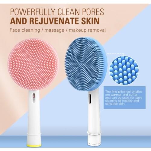 Facial Cleansing Brush Head Suitable For Oral-B Electric Toothbrush Handle Facial Massager Cleanser Brush Heads Skin Care Tools
