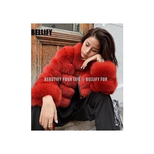 2020 New arrival real fox fur women winter short coat Fashion model High quality fox fur coat