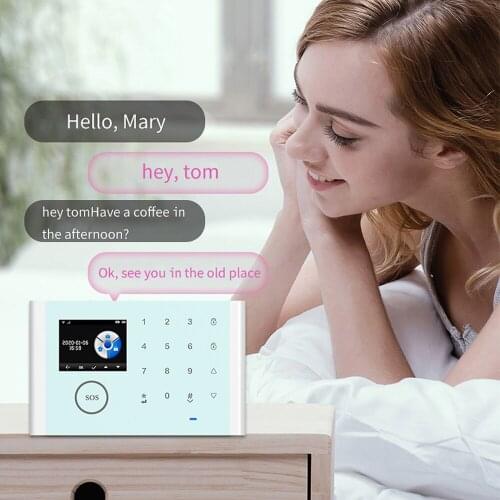 Alexa Alarm System For Home ,Wifi Voice IOS Android APP IR Door Window One-Key Secret Alarm Tool Timed Arming Burglar Home Alarm