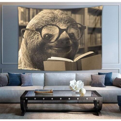 Funny Sloth Tapestry Wall Hanging Art Bohemian Mandala Decor