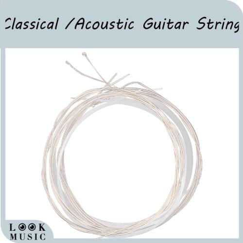 Alice A103 Guitar Strings Clear Nylon Silver Plated 6 Strings For Classical Guitar Strings