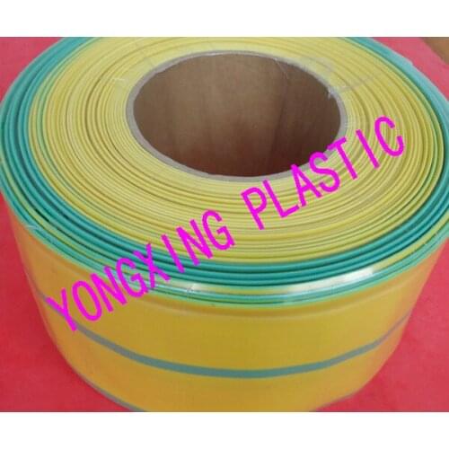 2meter/bag 70mm yellow-green heat shrink tubing shrink ratio 2:1