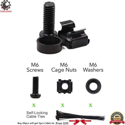M6 Rack Mount Cage Nuts Screws and Washers for Rack Mount Server Cabinet Rack Mount Server Shelves Routers Rack Mount Screws