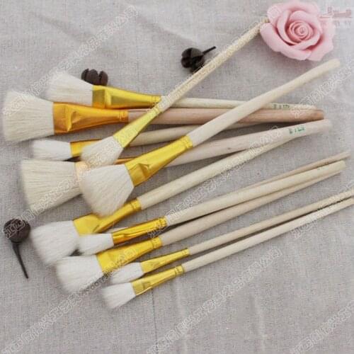 High Quality wool hair S brush process ceramic paintbrush NO pen oil paint brush artists art supplies dotting pen free shipping