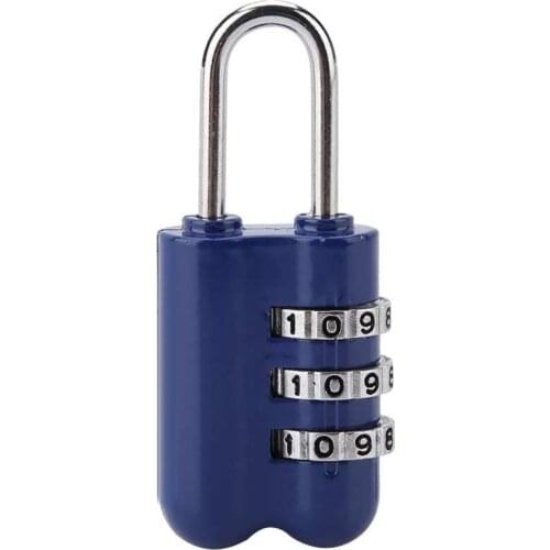 3-Digit Dial Combination Password Lock Zinc Alloy Luggage bag Padlock Coded Lock Anti Theft serrure electronique smart lock