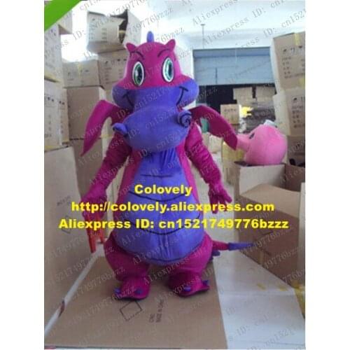 Lively Purple Blue Tyrannosaurus Dinosaur Mascot Costume Dino Phytodinosauria With Small Wings Big Long Mouth No.977 Free Ship