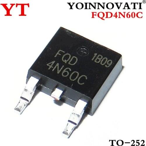 10pcs/lot FQD4N60C 4A 600V 4N60 TO-252