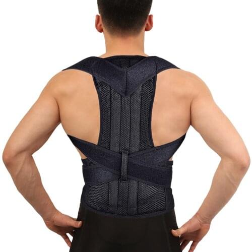 New Men Posture Corrector Scoliosis Back Brace Spine Corset Belt Shoulder Medical Therapy Support Poor Posture Correction Belt