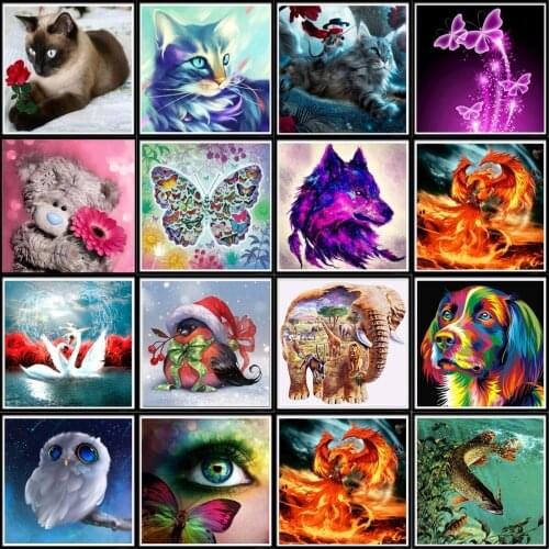 5d Diy Diamond Painting Animal Imitation Cross Stitch Full Diamond Embroidery Kit Rhinestone Gift Mosaic Art Picture