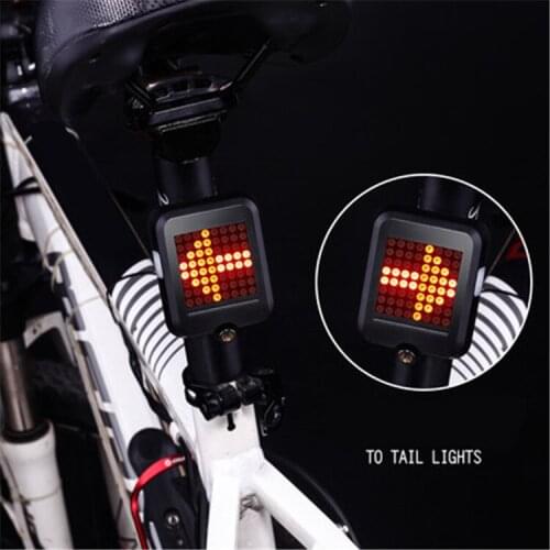 64 LED Automatic Direction Indicator Bicycle Rear Taillight USB Rechargeable Cycling MTB Bike Safety Warning Turn Signals Light9