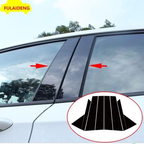 8Pcs For Hyundai All New Tucson 2016-2021 Black Door B,C Pillar Mirror Plate Molding Car Styling Accessories