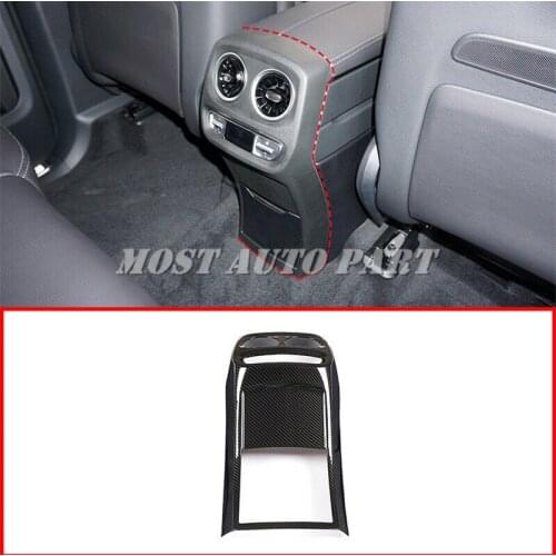 ABS Plastic Carbon Fiber Look Interior Rear Air Vent Frame Cover Car For Mercedes Benz G Class G500 G550 G63 2019-2021 1pcs