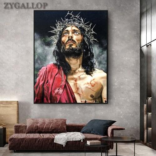 Abstract Jesus Canvas Paintings Wall Posters And Prints Jesus Portrait Wall Pictures For Living Room Cuadros Decoration peinture