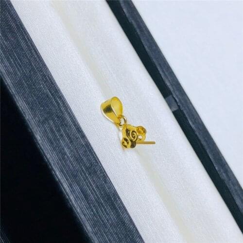 DIY accessories 18K gold button accessories button 18K pendant button melon seed buckle jade jade crystal clip buckle