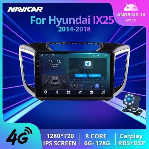 2Din Android10.0 Car Radio For Hyundai Creta IX25 2014 2015 2016 2017 2018 Car Multimedia Player Radio Automotive GPS Navigation