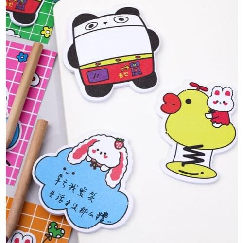 Cartoons Kawaii Game Sprite Memo Pad Sticky Notes Student Learn Office Korea Stationery Supplies