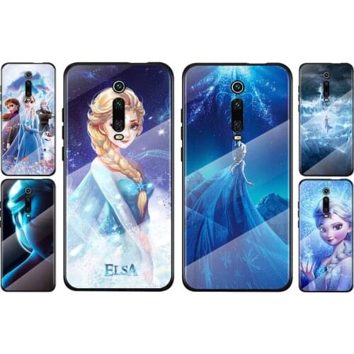Tempered Glass Cover Disney Frozen Princess For Xiaomi Redmi K40 K30 K20 9T 9C 9A 9 8A 7 Pro Plus Phone Case Capa