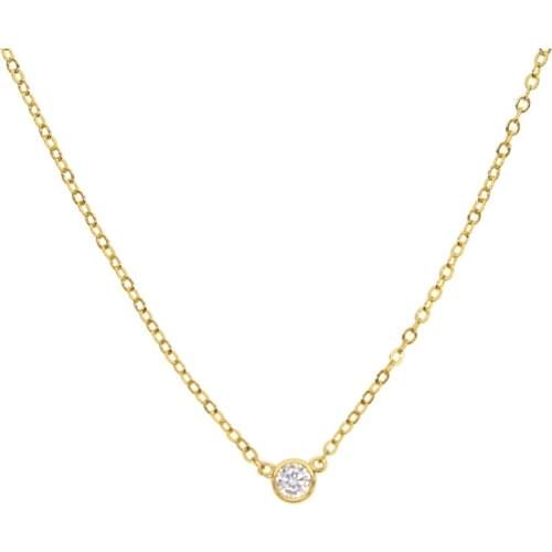 FD33 for women hot sell jewelry 925 silver necklace for women and man 45cm chain 18k gold plated