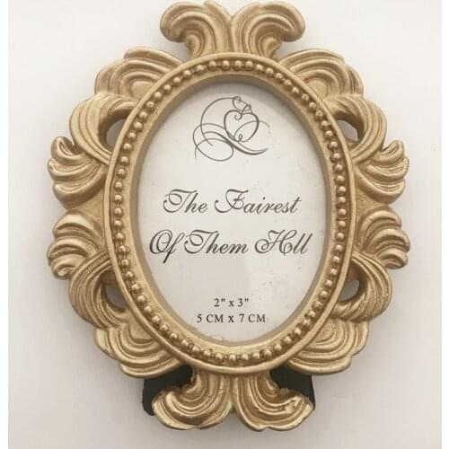 50pcs lot Gold White Black baroque Photo Frame Anniversary Birthday favors bridesmaid gift Table place card holders wedding