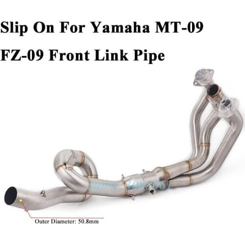 Slip On For Yamaha MT-07 MT-09 FZ-07 FZ-09 Motorcycle Exhaust Escape Muffler Modified 51mm Front Connection Middle Link Pipe