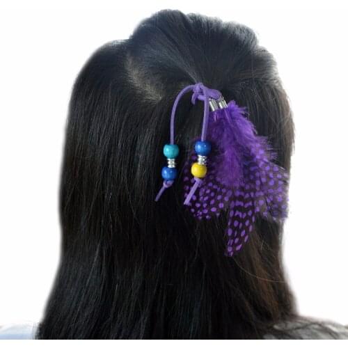 Personality Bohemian Turkish Gypsy Colorful Feather Hair Bands Women Girl Ponytail Elastic Hair Band Fashion Accessories bijoux