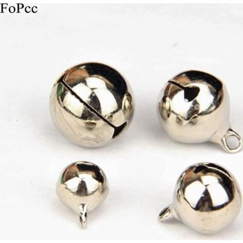 6/8/10/12/14/16mm 15pcs Jingle Bells Sliver Electroplate Christmas Small Bell DIY Decoration For New Year Festival Party Pendant