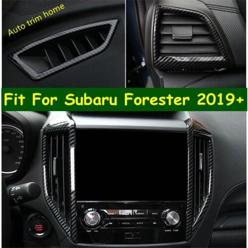 Air Conditioning AC Vent Outlet Cover Trim ABS Fit For Subaru Forester 2019 2020 2021 / Carbon Fiber Look / Auto Accessories
