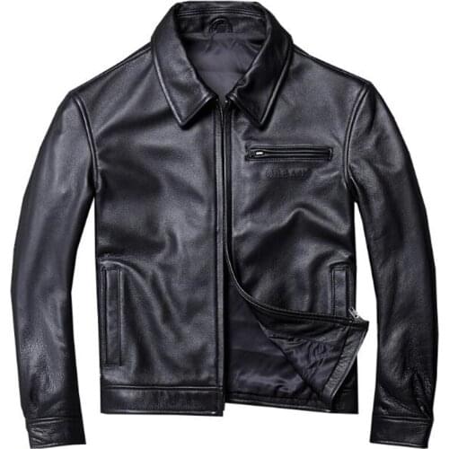 Black Real Leather Jackets Men Motorcycle Bomber Jacket Male Business Casual Genuine Leather Coats Autumn Winter Brand Clothing