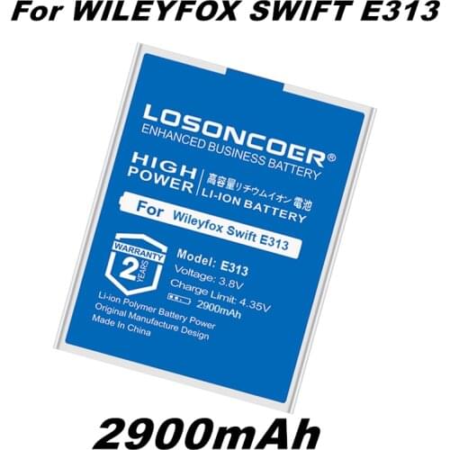 LOSONCOER 2900mAh E313 Battery For Wileyfox Swift E313 Battery For micromax Canvas Xpress 2 High Quality Battery