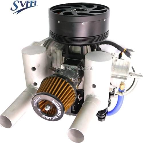 Svffi F7000 oil-electric hybrid agricultural drone generator 12s-14s 7000W 65kg motor 22L agricultural spray drone