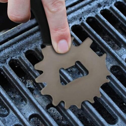 Metal BBQ Grill Grate Cleaner Barbecue Oven Scraper Scrubber Bottle Opener Tool scraper is a nice helper for cleaning BBQ grill