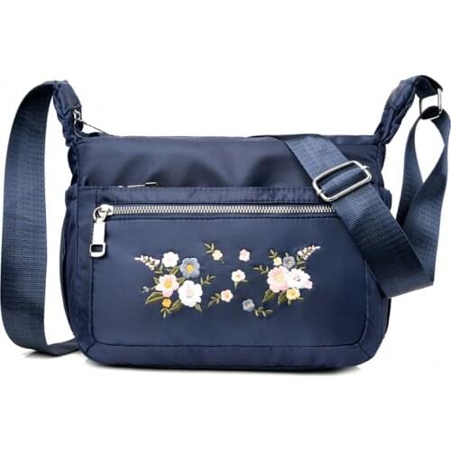 Fashion Crossbody Bags Embroidery Tote Quality Handbag Women Shoulder Bags Waterproof Oxford Female Messenger Bags