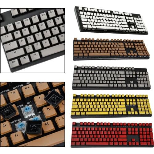 Keycaps Double Shot PBT Pudding Keycap Set DIY for Cherry MX RGB Mechanical Keyboard