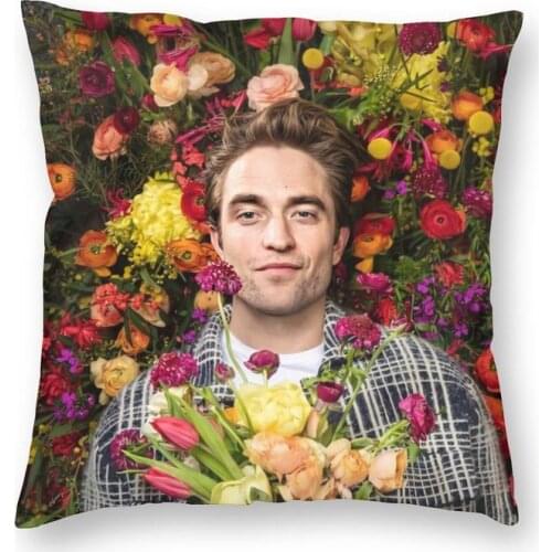 Good Time Robert Pattinson Cushion Cover Two Side Print Rob Floor Pillow Case for Sofa Cool Pillowcase Home Decoration