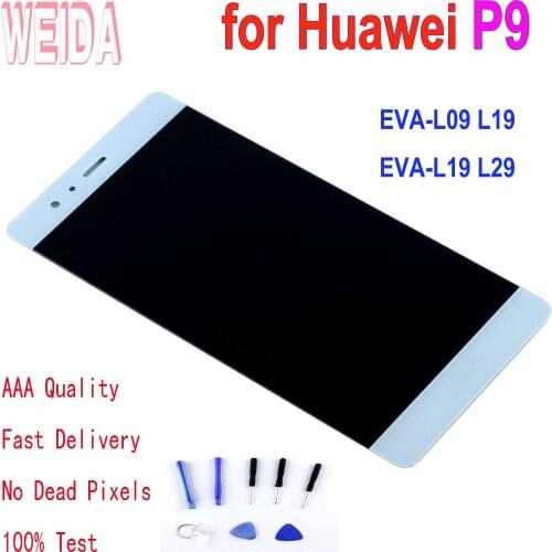 Original 5.2” For Huawei P9 EVA-L09 L19 L29 LCD Display Touch Screen Digitizer Assembly for HUAWEI P9 EVA-L19 Replacement LCD