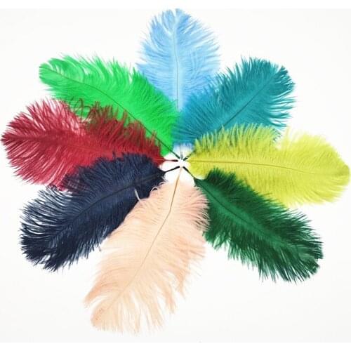 Wholesale 100-1000Pcs/lot New Ostrich Feather 15-20CM DIY feathers for crafts decoration plumas Jewelry Making Wedding plumes