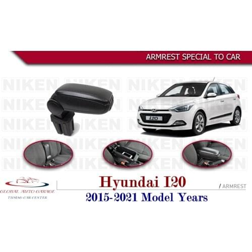 For Hyundai I20 Armrest 2015-2021 Car Accessories Storage Box Easy Install Universal Cup Holder Interior Auto Charging USB Sport