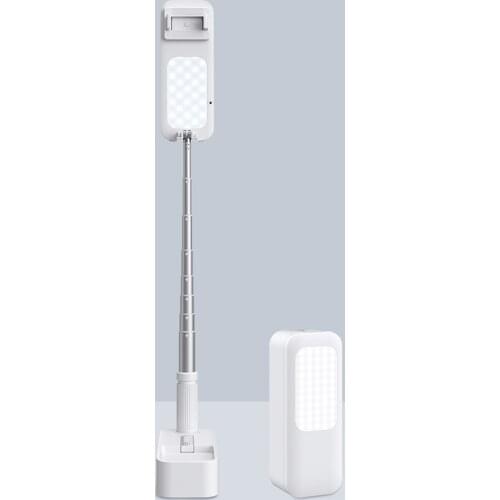 Portable Foldable LED Selfie Makeup Video Light Phone Holder For Vlog, Live Streaming, Bluetooth Wireless Photography Fill Lamp