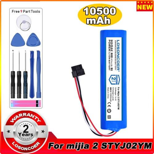 LOSONCOER 3200mAh Replacement Robot Vacuum Cleaner For Xiaomi Mijia 2 STYJ02YM Battery