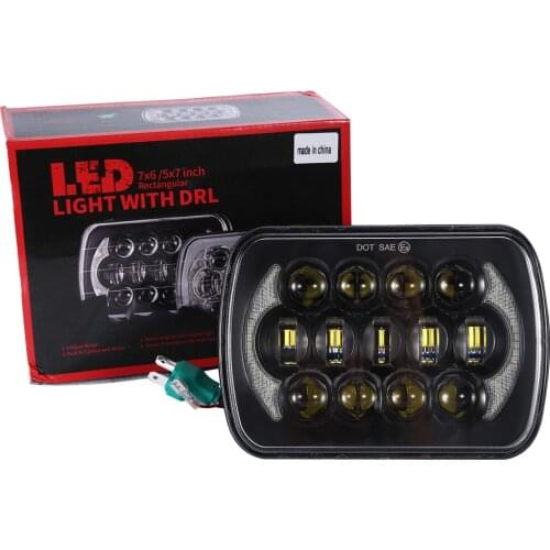 LED6485 5''x7'' 6x7 inch Rectangle High Low Beam Led Headlights for Jeep for wrangler YJ Cherokee XJ H6054 H5054 LANTSUN