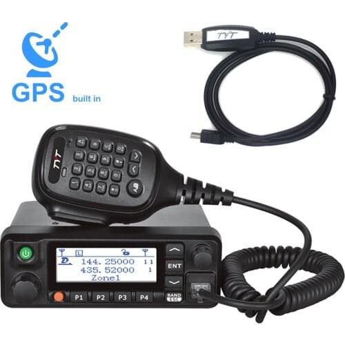 TYT MD-9600 Dual Band 136-174MHz & 400-480Mhz Digital Mobile Radio 50/45/25W High Quality DMR Radio + 1 programming cable