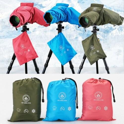 Roadfisher Outdoor PhotographyThick Warm Snow Winter SLR DSLR Camera Bag Insert Case Down Cover Sleeve Coat For Canon Nikon Sony
