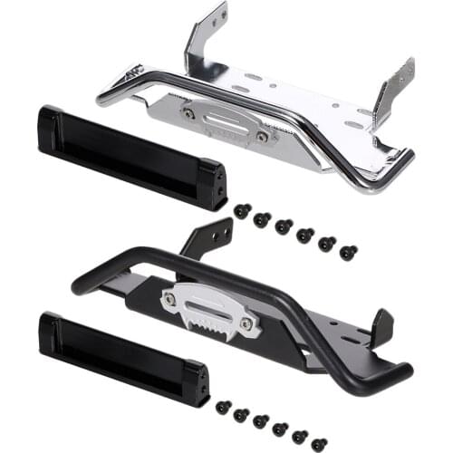 Universal 1/10 Scale RC Car Front Bumper with Winch Mount for RC Buggy Rock Crawler Car