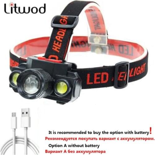 Yunmai Zoomable XP-G Q5 COB Led Fishing Headlight With USB Rechargeable 18650 Battery Headlamp Flashlight Torch Camping Light