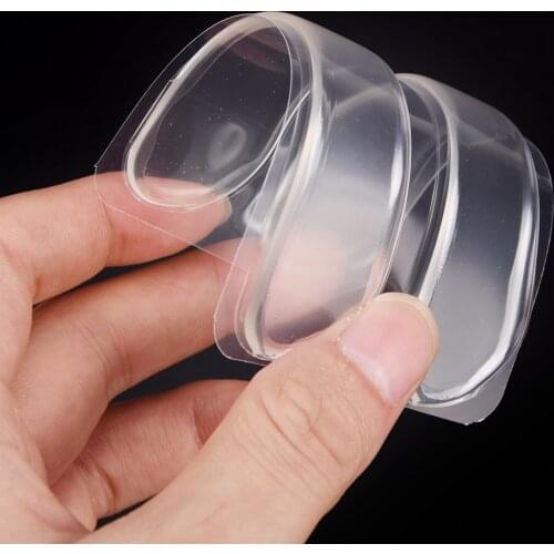 1Sheet Clear Back Silicone Gel Heel Liner Grips Soft Cushion Pad Insole For High Heeled Shoe Hot Sale 2Styles