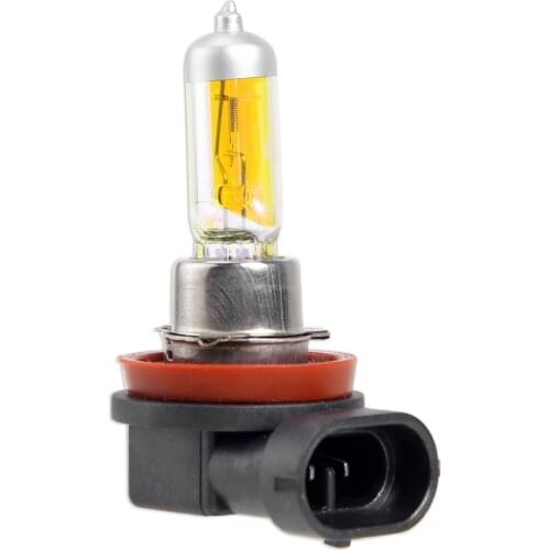1pc H11 55W 12V Car Halogen Bulb 3000K Yellow Quartz Auto Headlight Wedge Turn Side Bulbs Car Interior Reading Dome Lamp Source