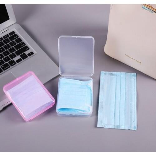 1pc Portable Disposable Mask Storage Box Temporary Mask Temporary Storage Folder Multifunctional Transparent Storage Box