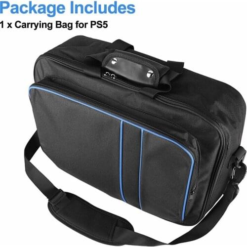 Adjustable Travel Carrying Case Storage Pouch Shoulder Bag for Sony PS5 Dustproof Game Console Handbag