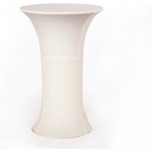 10pcs Round Based Spandex Table Cover Cocktail Table Cloths Lycra Stretch High Bar Table Covers For Wedding Event Hotel